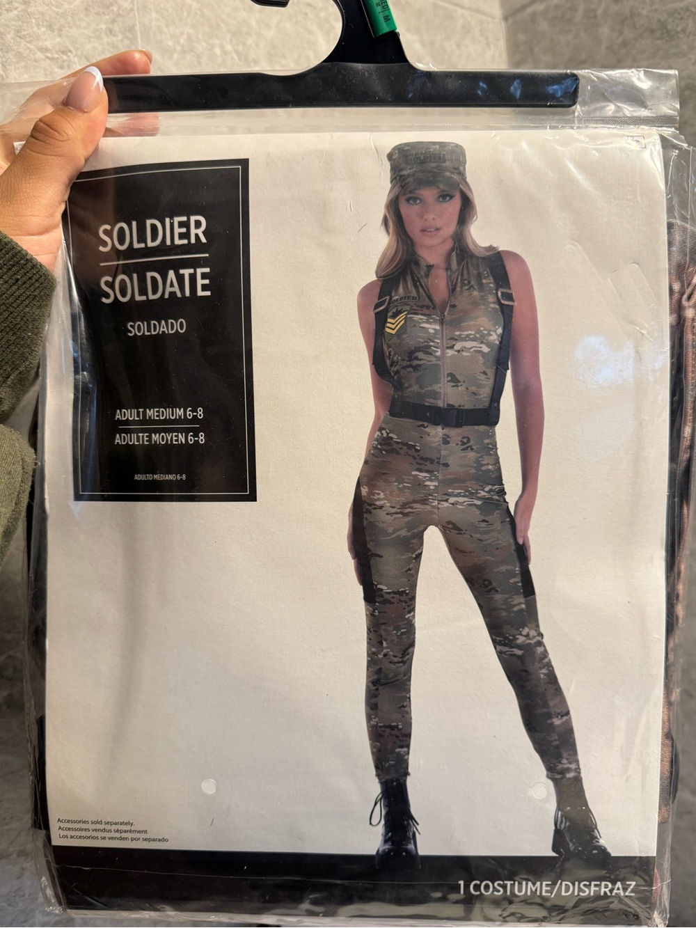 Amscan Women’s Soldier Camo Catsuit Costume Size M 6-8 NWT